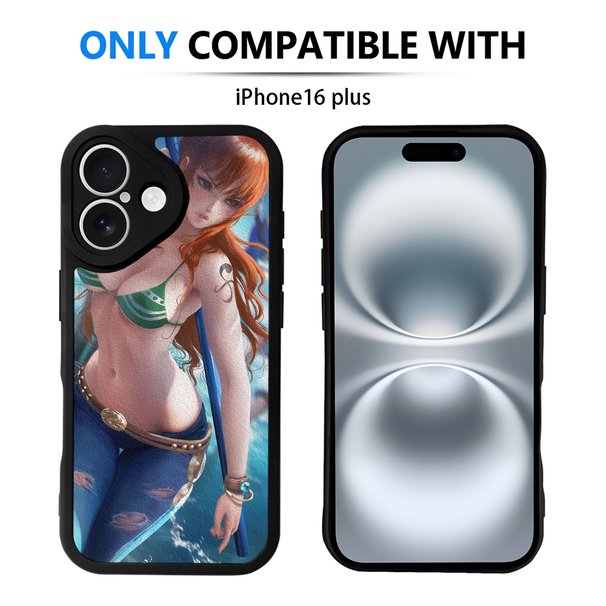 （画像用） ワンピース ONE PIECE 【iPhone 16シリーズ対応】シリコンスマホケース（レザー調） 材質：シリコン